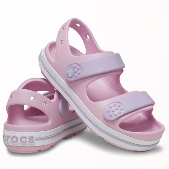 CROCS Pink & Purple Toddler Crocband Cruiser Sandals - Picture 1 of 1